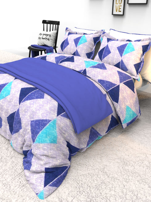 The White Moss Denmark Double bed 100% cotton bedsheet with 2 pillow covers